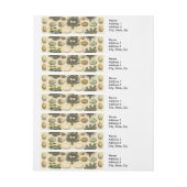  vogeleieren met nestkunst adreslabel wikkel (Vel)