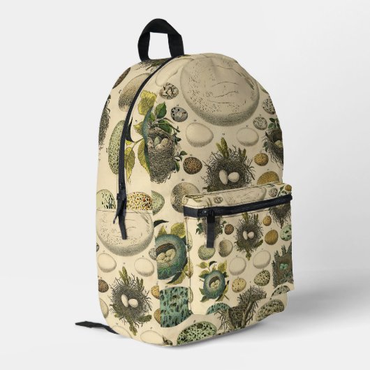  vogeleieren met nestkunst bedrukte rugzak (Achterkant Hoek Links)