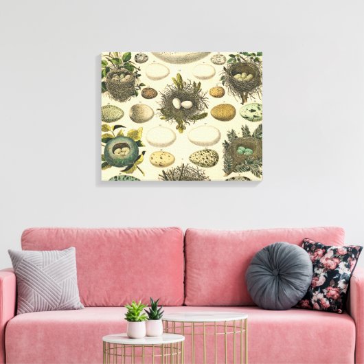  vogeleieren met nestkunst canvas afdruk (Insitu (Woonkamer))