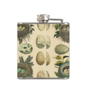  vogeleieren met nestkunst heupfles (Achterkant)