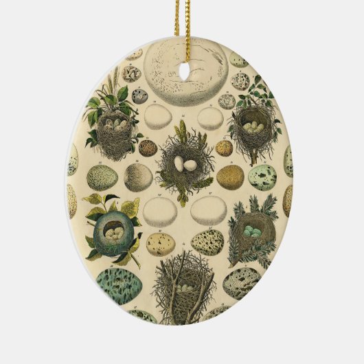  vogeleieren met nestkunst keramisch ornament (Rechts)