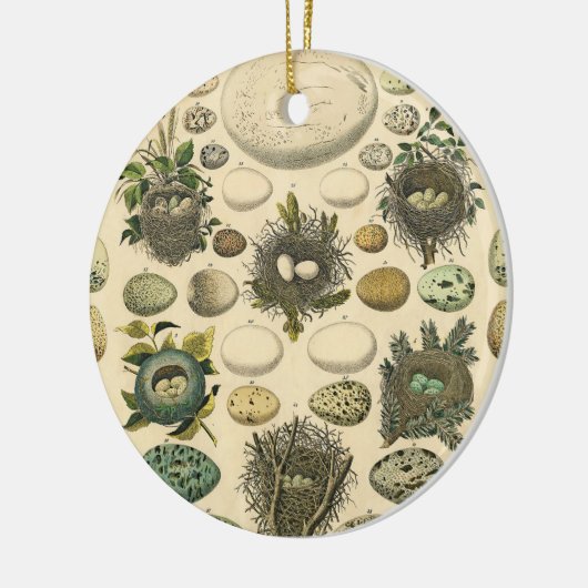  vogeleieren met nestkunst keramisch ornament (Links)