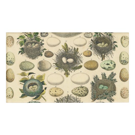  vogeleieren met nestkunst naambadge (Voorkant)