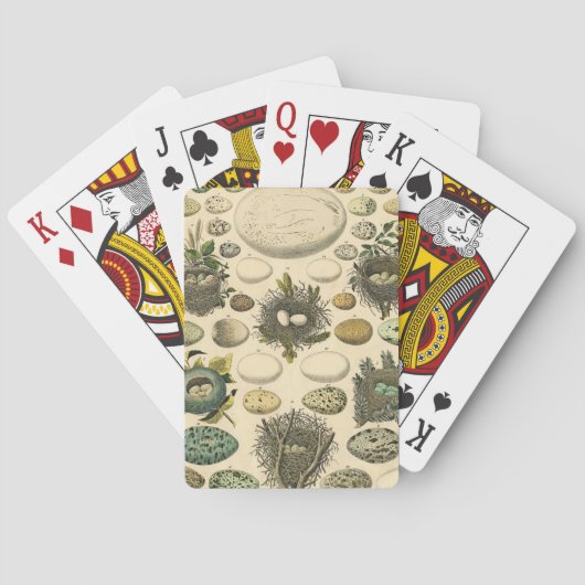 vogeleieren met nestkunst pokerkaarten (Achterkant)