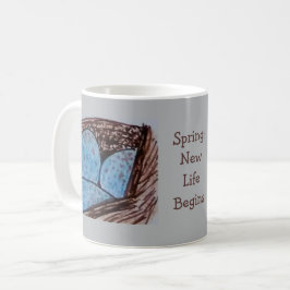 Vogeleieren - nieuw leven begint in de lente koffiemok