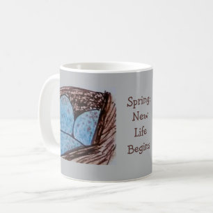 Vogeleieren - nieuw leven begint in de lente koffiemok