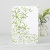 Vogelen en zwemmen op Ice Green Hydrangea Weddensc Kaart (Staand voorkant)