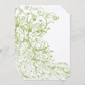 Vogelen en zwemmen op Ice Green Hydrangea Weddensc Kaart (Voorkant / Achterkant)