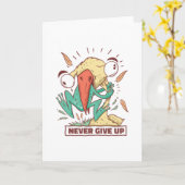 Vogeletende kikker Nooit opgeven Kaart (Gele Bloem)