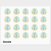 Vogelfamilie Baby shower Sticker (Vel)