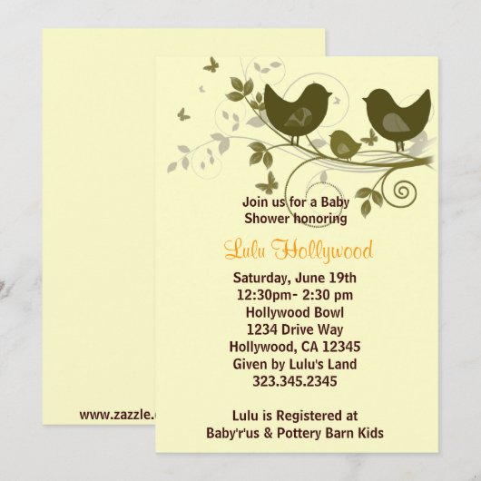 Vogelfamilie Kaart (Voorkant / Achterkant)