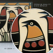 Vogelfamilie Mackintosh Art Deco Nouveau Wanddecor Tegeltje