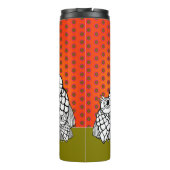 Vogelfamilie & Polka Dots Thermosbeker (Achterkant)