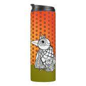 Vogelfamilie & Polka Dots Thermosbeker (Geroteerd rechts)