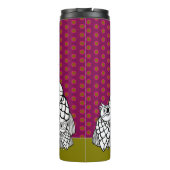 Vogelfamilie & Polka Dots Thermosbeker (Achterkant)