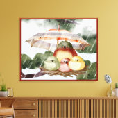Vogelfamilie | Schuif vanaf de Storm Canvas Print (Insitu (Woonkamer))