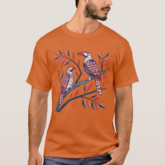 vogelfamilie t-shirt (Voorkant)