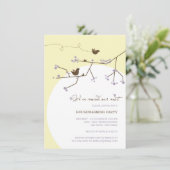 Vogelfamilie We hebben de nestpartij verplaatst Kaart (Staand voorkant)