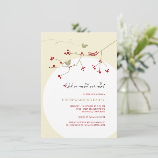 Vogelfamilie We hebben de nestpartij verplaatst Kaart (Staand voorkant)