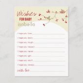 Vogelfamilie wenst Baby game Kaart (Voorkant)