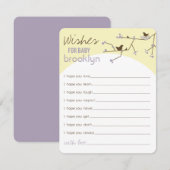 Vogelfamilie wenst Baby game Kaart (Voorkant / Achterkant)