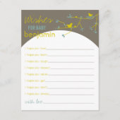 Vogelfamilie wenst Baby game Kaart (Voorkant)