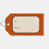 Vogelfeeder Gathering Najaar Sinaasappel Cadeaulabel (Achterkant Horizontaal)