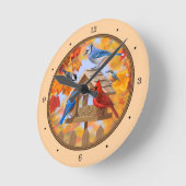 Vogelfeeder Gathering Najaar Sinaasappel Ronde Klok (Hoek)