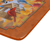 Vogelfeeder Gathering Najaar Sinaasappel Snijplank (Hoek)