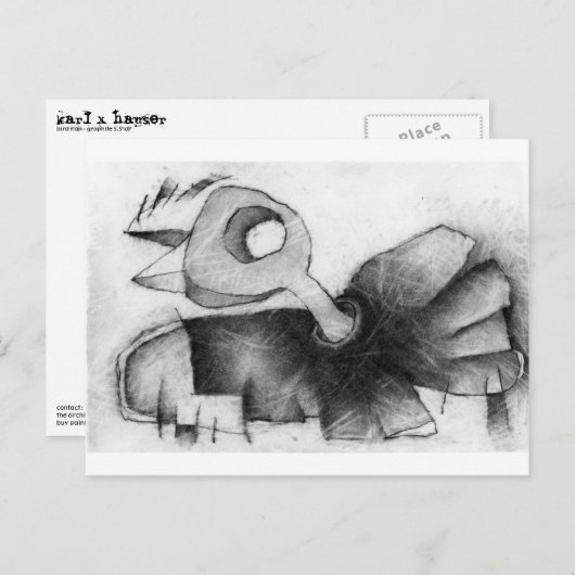 vogelflap briefkaart (Voorkant / Achterkant)