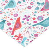 Vogelflora Waterverf Korte Tafelloper (Hoek)