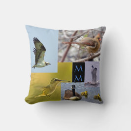 vogelfoto collage gooit kussen