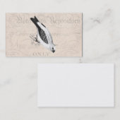  vogelfoto van Pine Grossbeak Song Bird Visitekaartje (Voorkant / Achterkant)