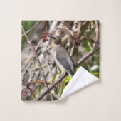 Vogelfotografie, Bohemian Waxwing Bad Handdoek (Wasdoekje)