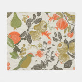 Vogelfruittuin: naadloos fleece deken (Voorkant (Horizontaal))