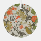 Vogelfruittuin: naadloos glas ornament (Achterkant)