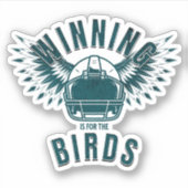 Vogelgang Eagles Winning is voor het Football Voge Sticker (Voorkant)
