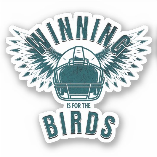 Vogelgang Eagles Winning is voor het Football Voge Sticker (Voorkant)