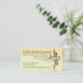 Vogelgarens van brei- en haakwerk visitekaartje (Staand voorkant)