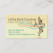 Vogelgarens van brei- en haakwerk visitekaartje (Voorkant)