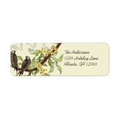  vogelgele bloemenmerken etiket (Voorkant)