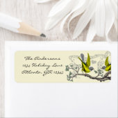  vogelgele en grijze etiketten (Insitu)