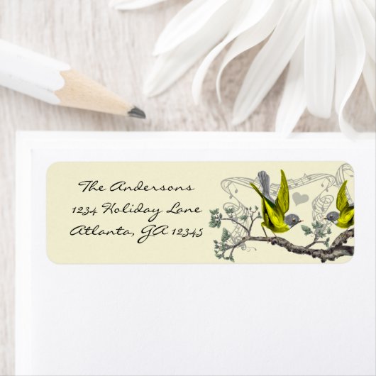 vogelgele en grijze etiketten (Insitu)