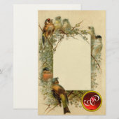 VOGELGEM MONOGRAM BRIEFPAPIER (Voorkant / Achterkant)