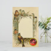 VOGELGEM MONOGRAM BRIEFPAPIER (Staand voorkant)