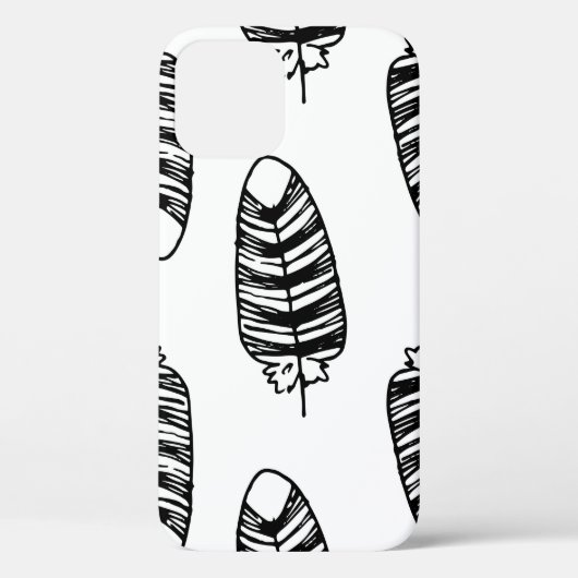 Vogelgestreepte veerpatronen. Naadloos patroon van Case-Mate iPhone Case (Achterkant)