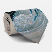 Vogelgevechten in de Mountain Stream, Hokusai Stropdas (Opgerold)