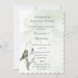 Vogelgezang en de allerbeste wensen Uitnodiging 