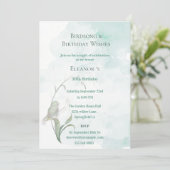 Vogelgezang en de beste wensen Uitnodiging  (Staand voorkant)