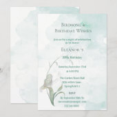 Vogelgezang en de beste wensen Uitnodiging  (Voorkant / Achterkant)